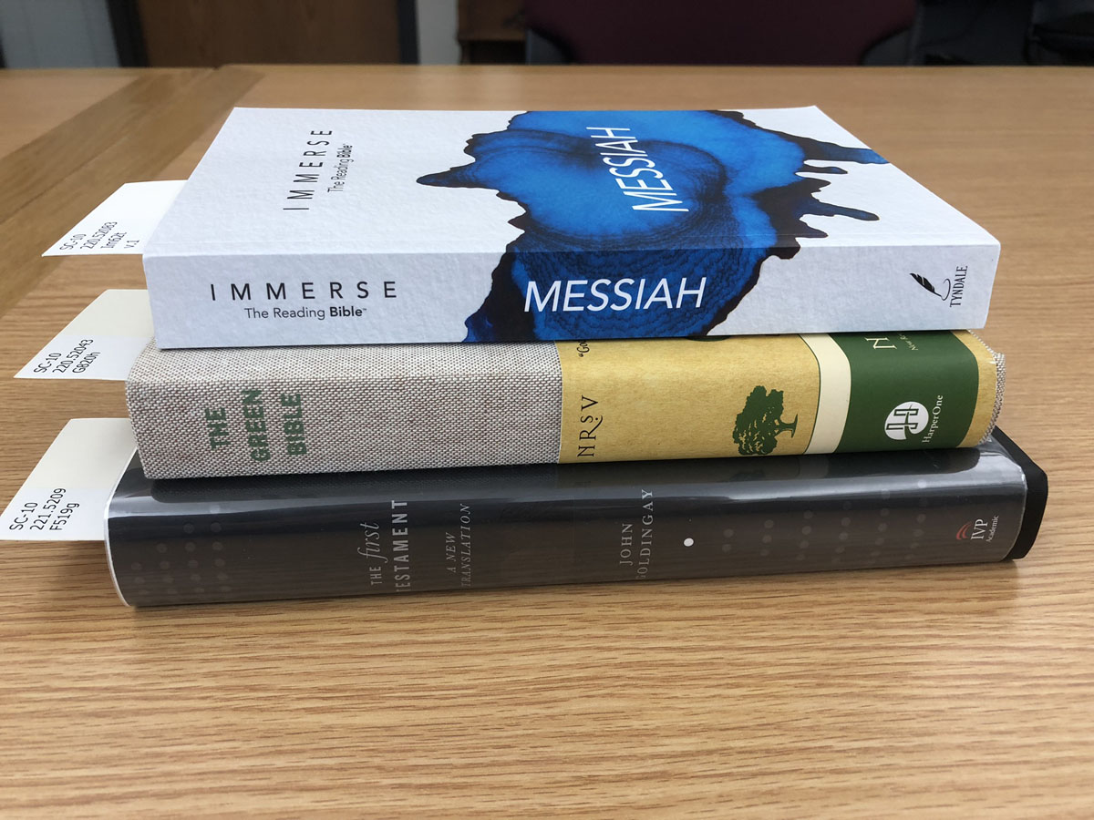 A collection of modern Bible editions and translations (SC-10)